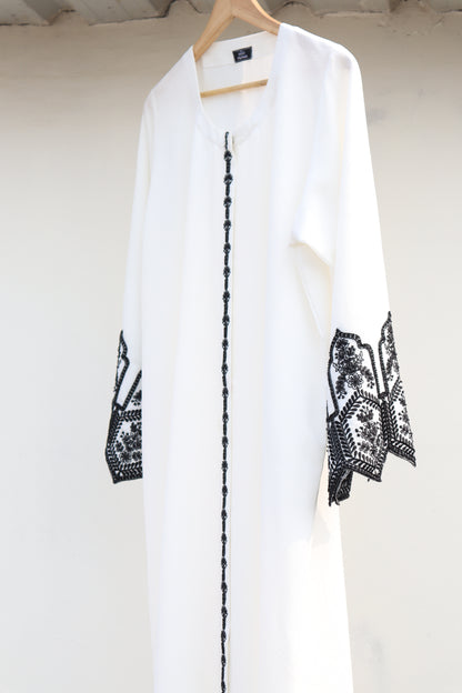 Arwa White Abaya