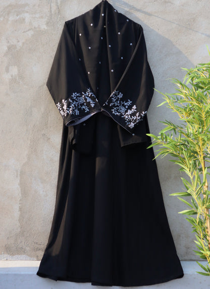 Nadia Black Embroidered Abaya