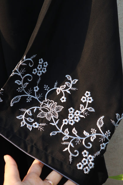 Nadia Black Embroidered Abaya