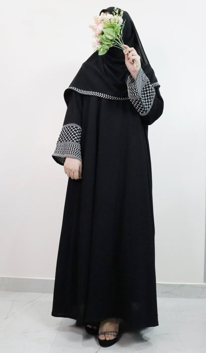 Black Keffiyeh Abaya