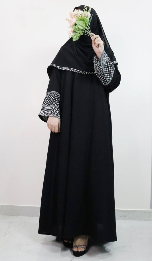 Black Keffiyeh Abaya
