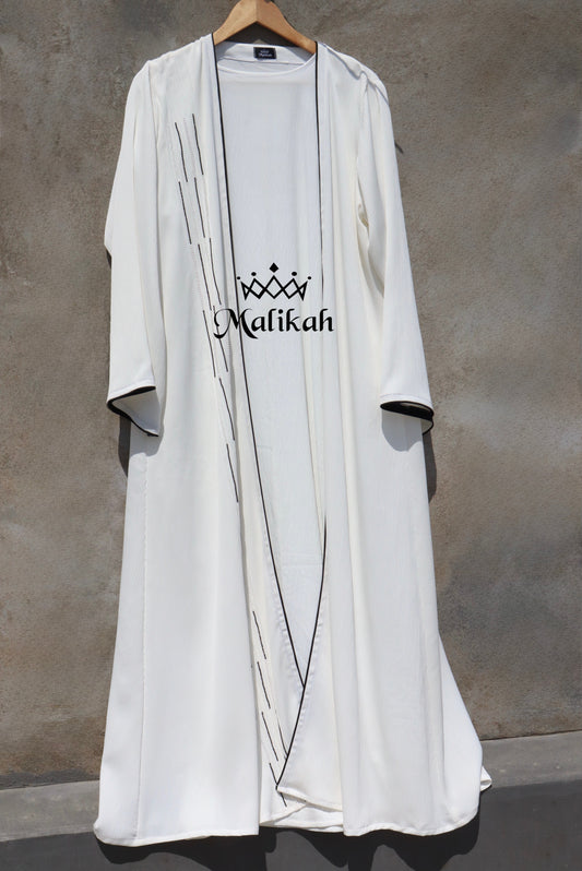 Lina White Shrug Abaya