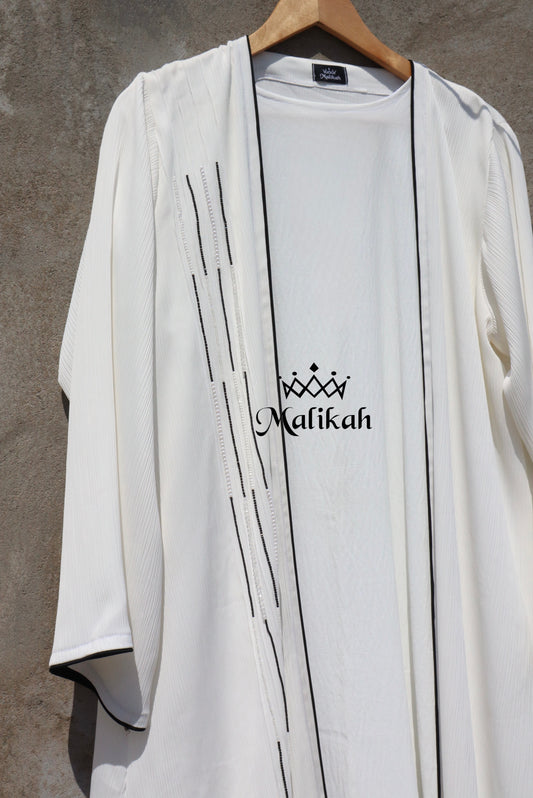 Lina White Shrug Abaya