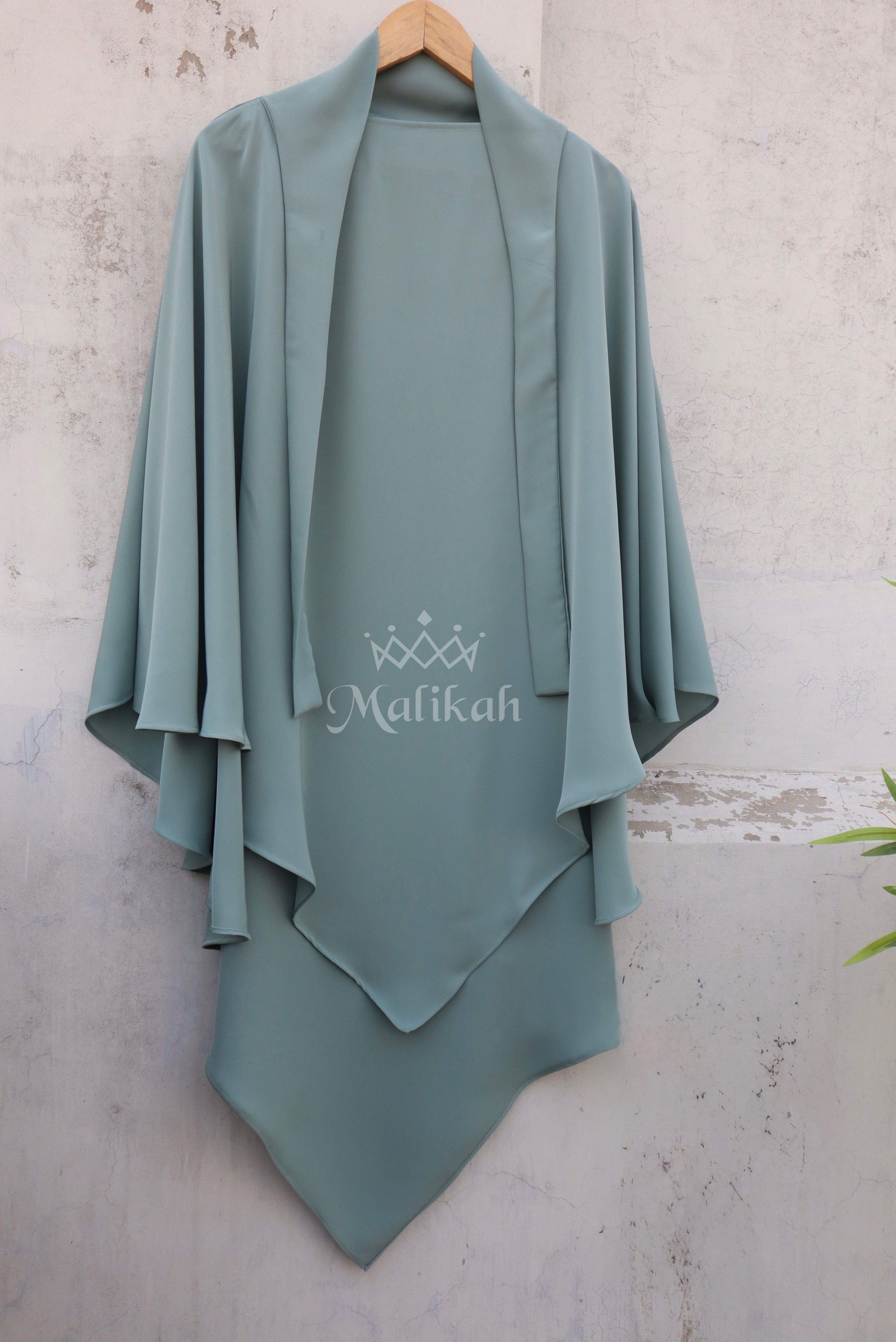 Sage Mist Khimar ( Premium Nida)