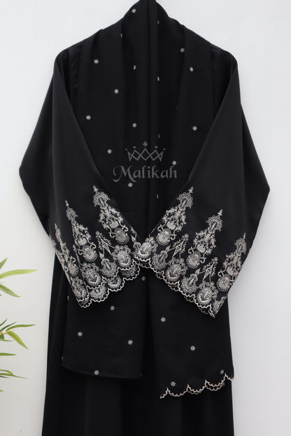 Resham Black Abaya
