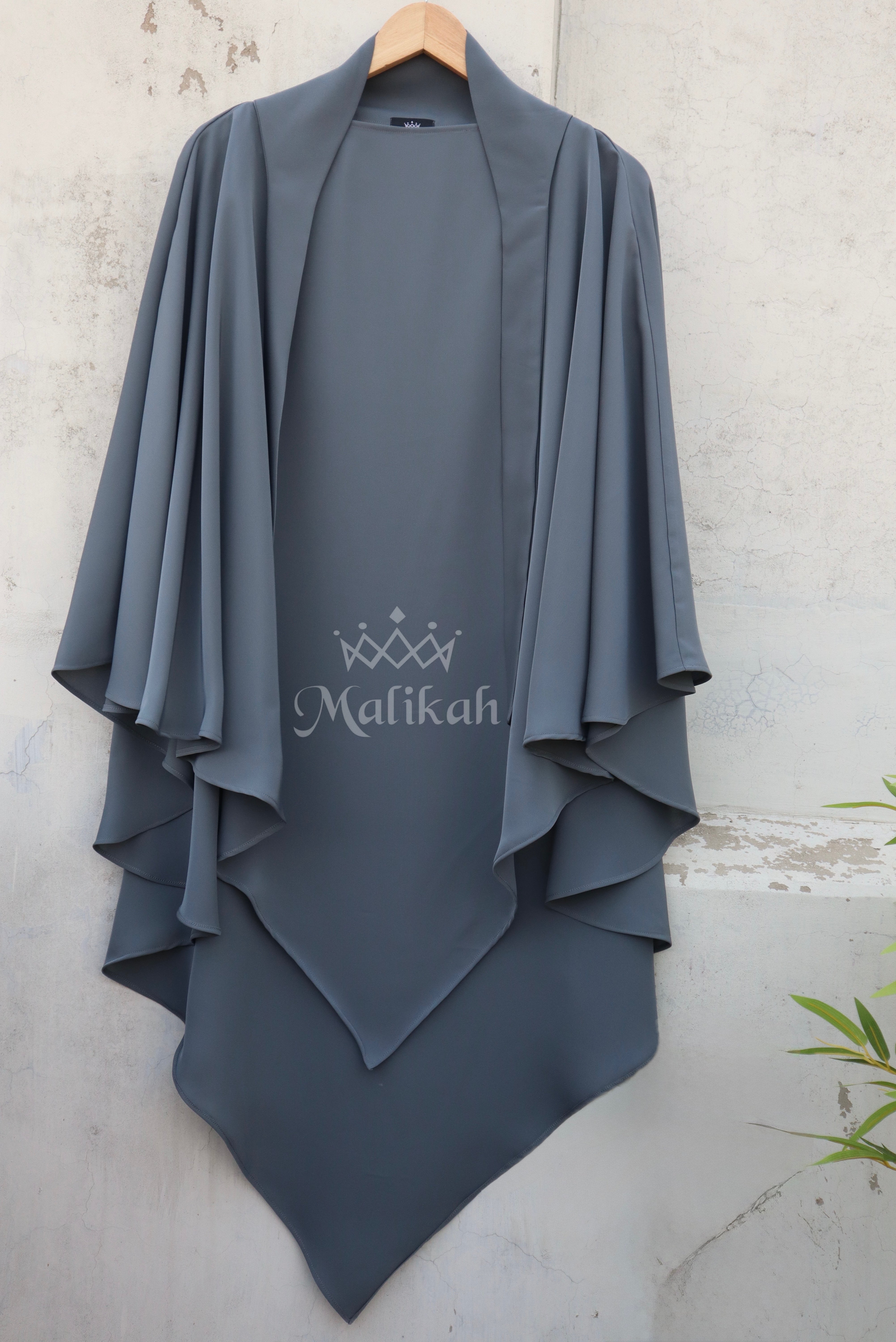 Slate Blue Khimar ( Premium Nida)